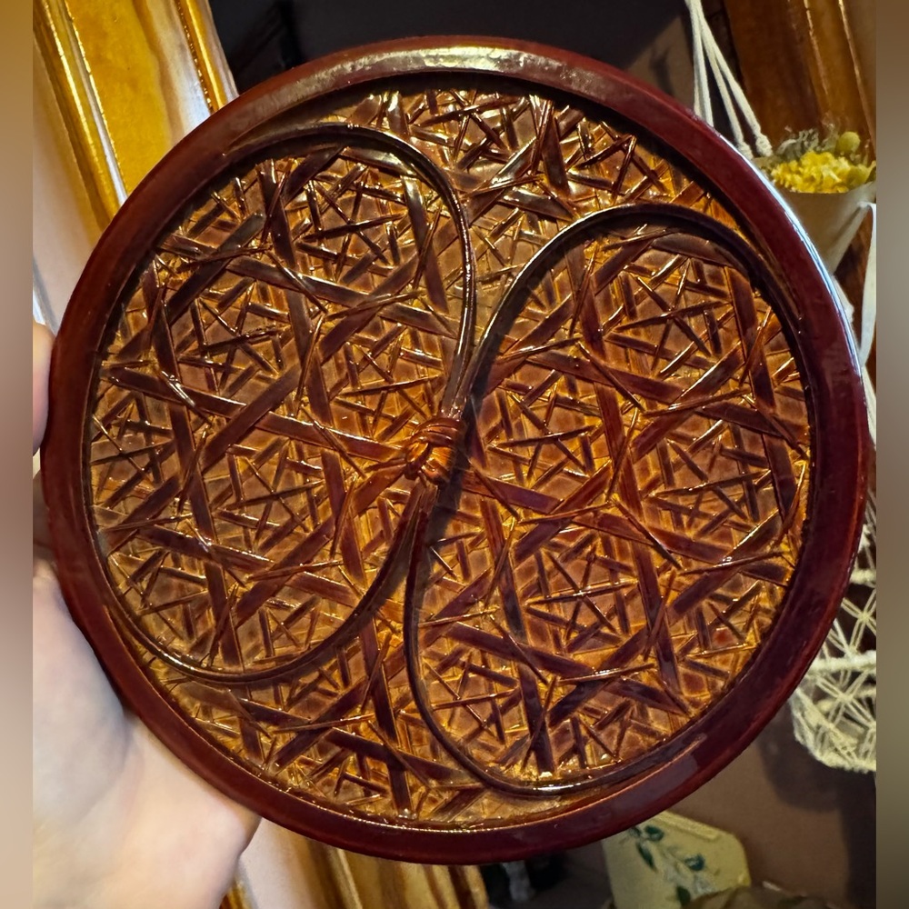 Japanese Vintage Lacquered Bamboo Basket✨ - Picture 8 of 16